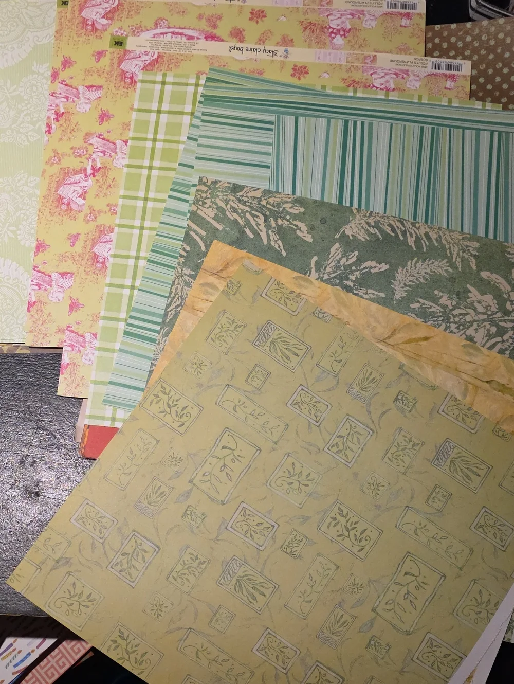 Autumn Pattern Scrapbook Paper Set - Warm Orange & Brown